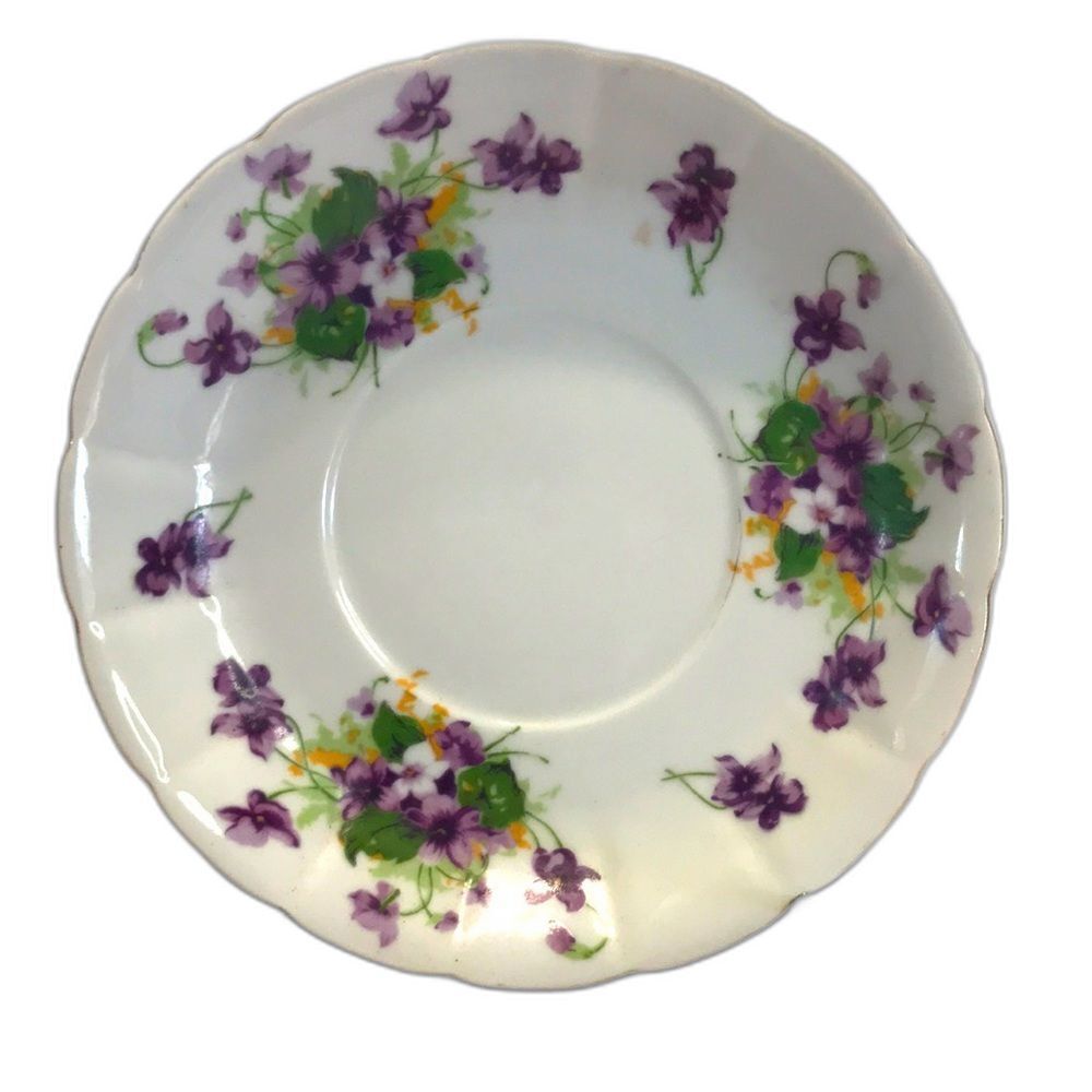 Vintage Norcrest Sweet Violet 6/747 China 6.5" saucer